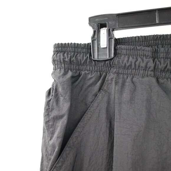 VTG Nike Pants Mens Medium Nylon Athletic Elastic Waist Jogger windbreaker Black - Picture 3 of 13